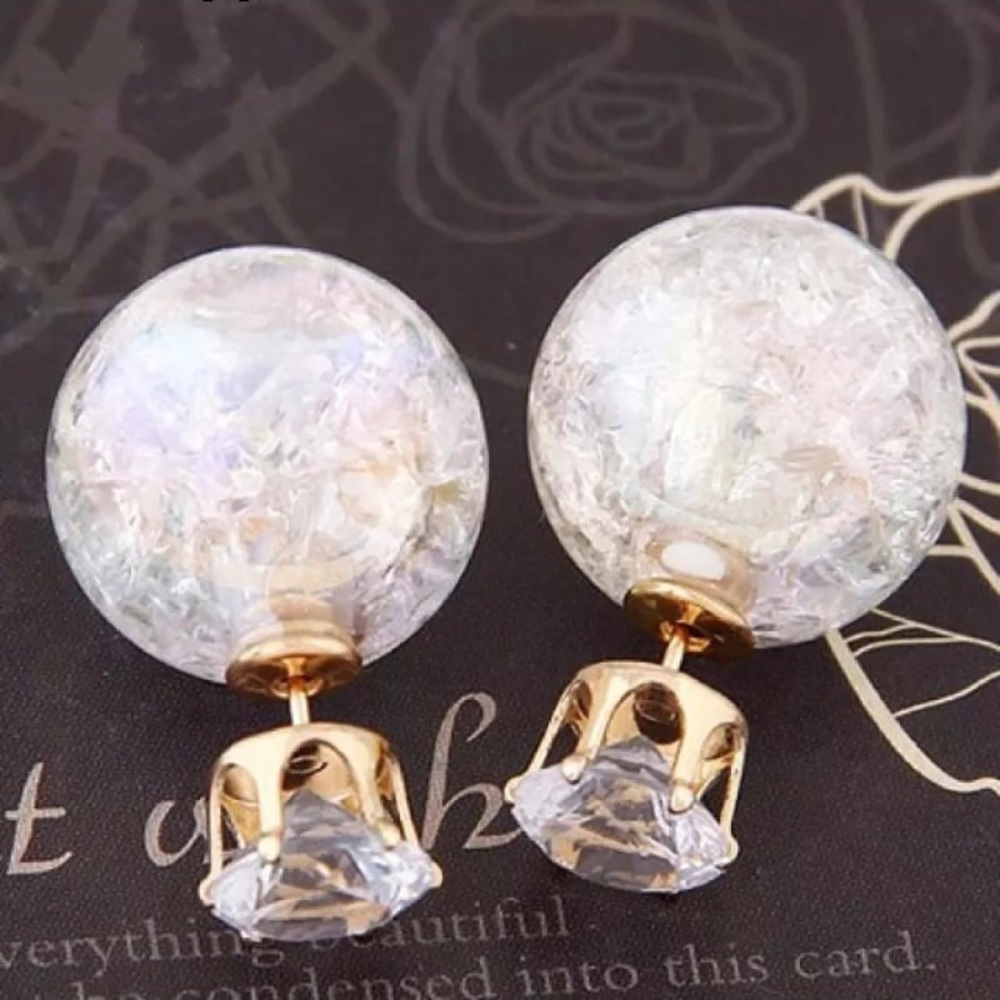 NEW!💙💎🔮GLASS BALL JACKET STUDS!🔮💎💙SO AWESOME - Picture 4 of 5